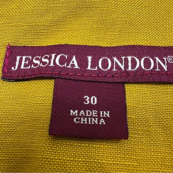 Jessica London Plus Size Linen Blend Lined Sheath Dress Size 30 Khaki Sleeveless - Picture 4 of 8